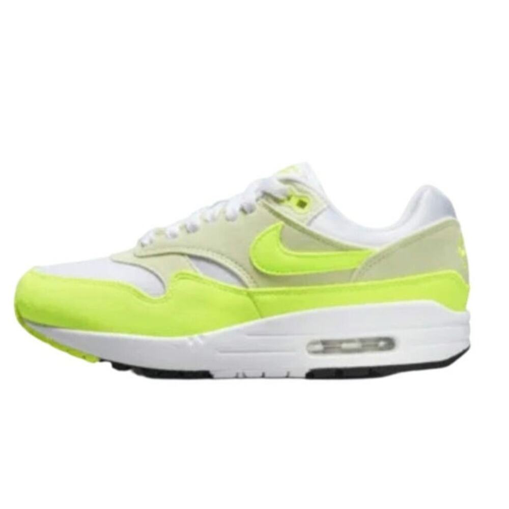 Nike Air Max 1 'Volt Suede' Women’s Sneakers – White/Neon Yellow sz 10